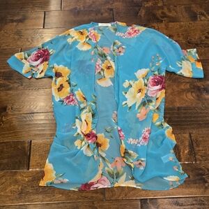 NWOT Lime & Chili Floral Kimono Size S